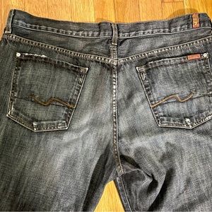 7 For all Mankind button fly wide leg relaxed jeans men 40